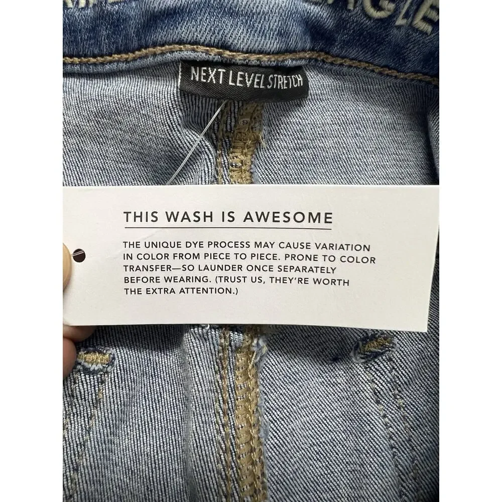 NWT American Eagle Super High Rise Flare Size 18 34 W Next Level Stretch Denim - Picture 6 of 16